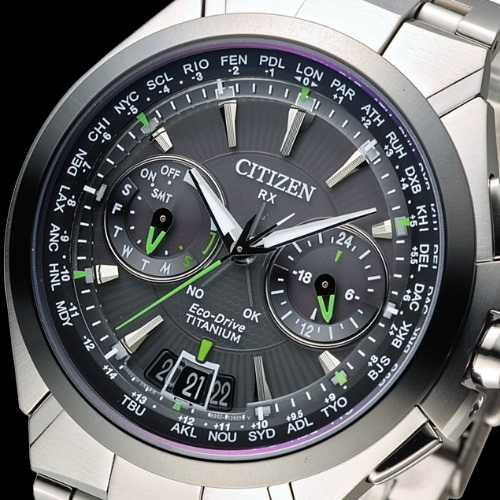 CITIZEN 王者旗艦衛星對時鈦金屬腕錶(CC1086-50E)-灰面/48mm