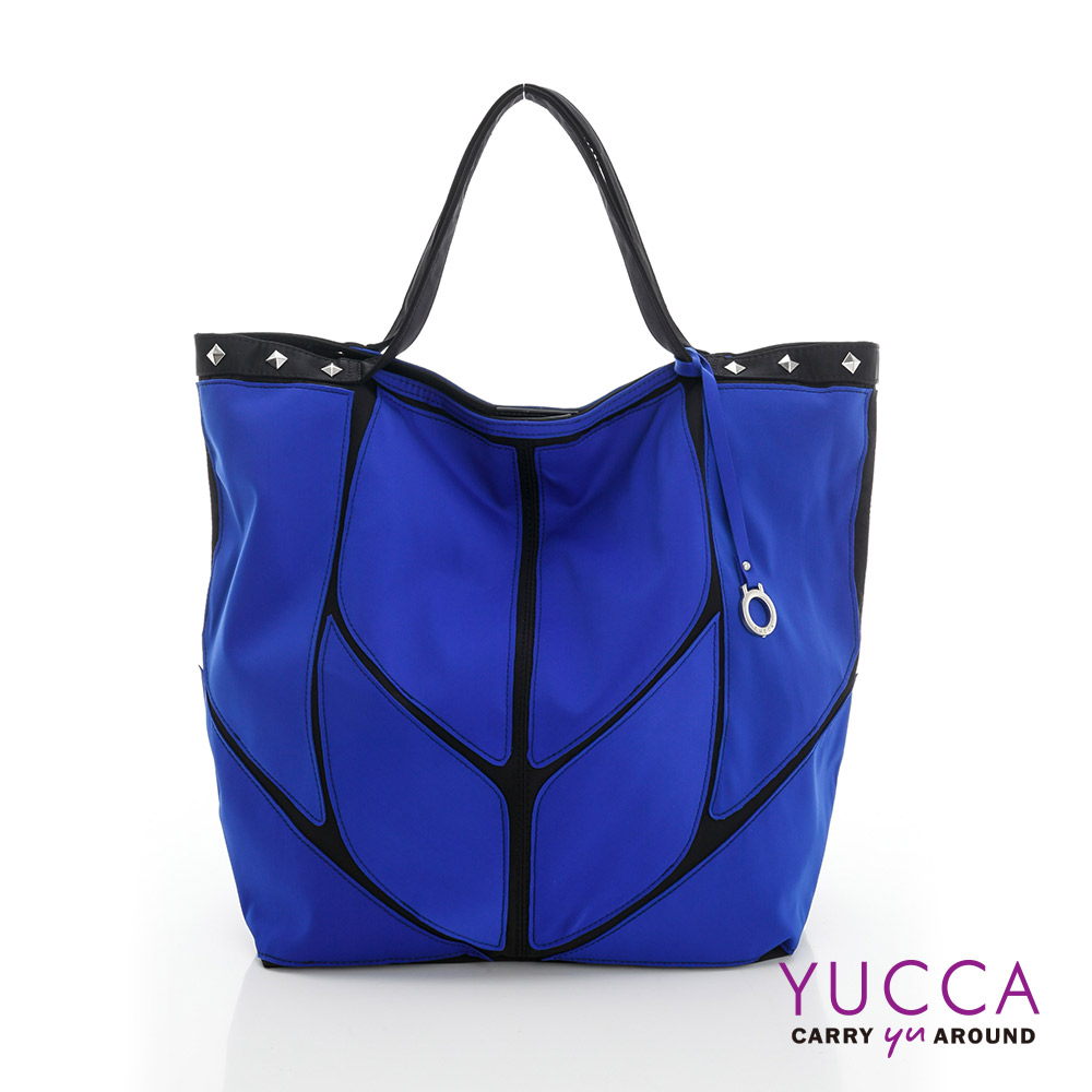 YUCCA - 幾何防水尼龍托特包-藍色 1308573