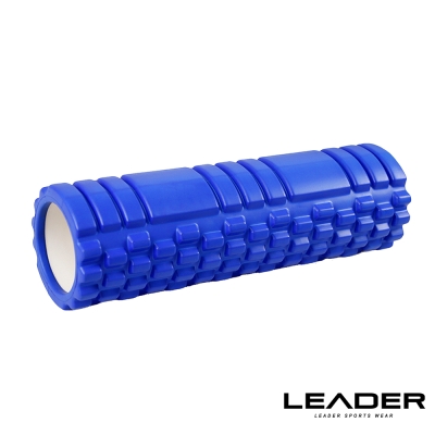 Leader X 專業塑身美體瑜珈棒 滾筒 按摩輪 加長版45cm 寶藍