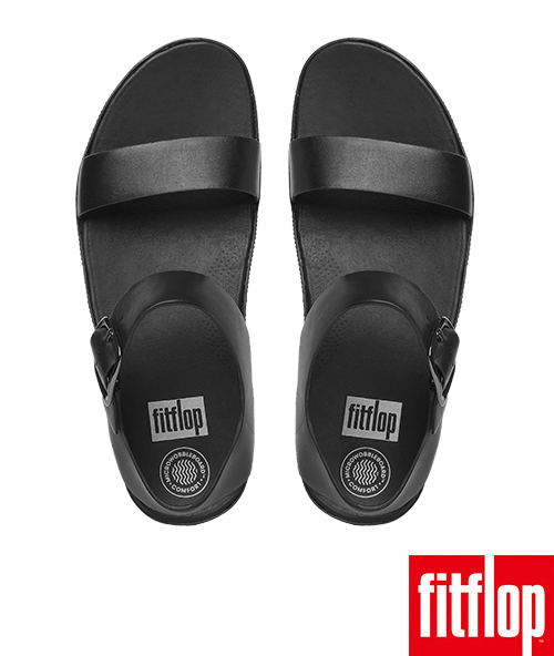 FitFlop BON LEATHER BACK-STRAP-黑