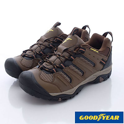 GOODYEAR-護趾寬楦越野登山鞋-MOSI3593咖