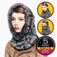日本COGIT 5WAY脖帽變型雙面圍巾 product thumbnail 1