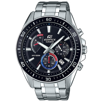 EDIFICE 極速時尚魅力俐落帥氣指針腕錶(EFR-552D-1A3)黑框47mm