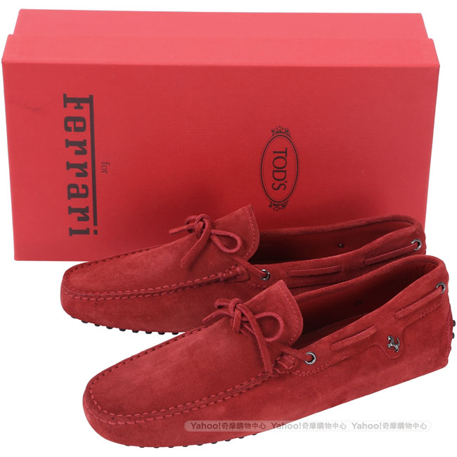 TOD'S FOR FERRARI GOMMINO 麂皮豆豆休閒鞋(紅色) | 精品服飾/鞋子