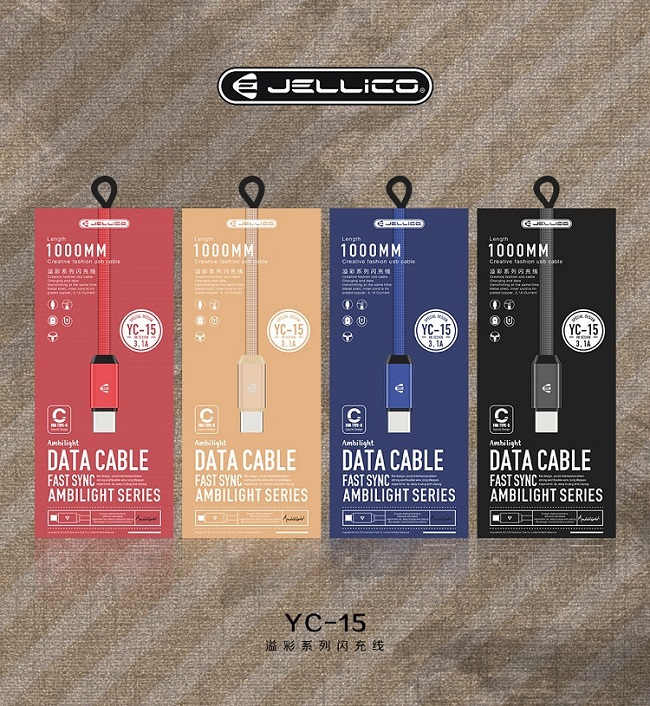 JELLICO Micro-USB溢彩系列充電線/JEC-YC15-M-1M