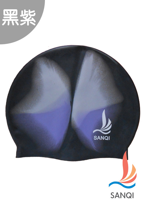 SANQI三奇 高彈力100%純矽膠SANQI泳帽(八色可選)