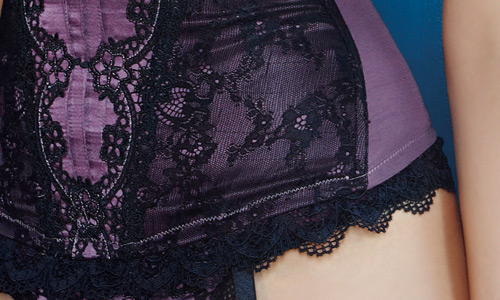 La Felino - 紫豔魅惑3/4罩泡棉款B-E罩杯馬甲 (迷人紫)