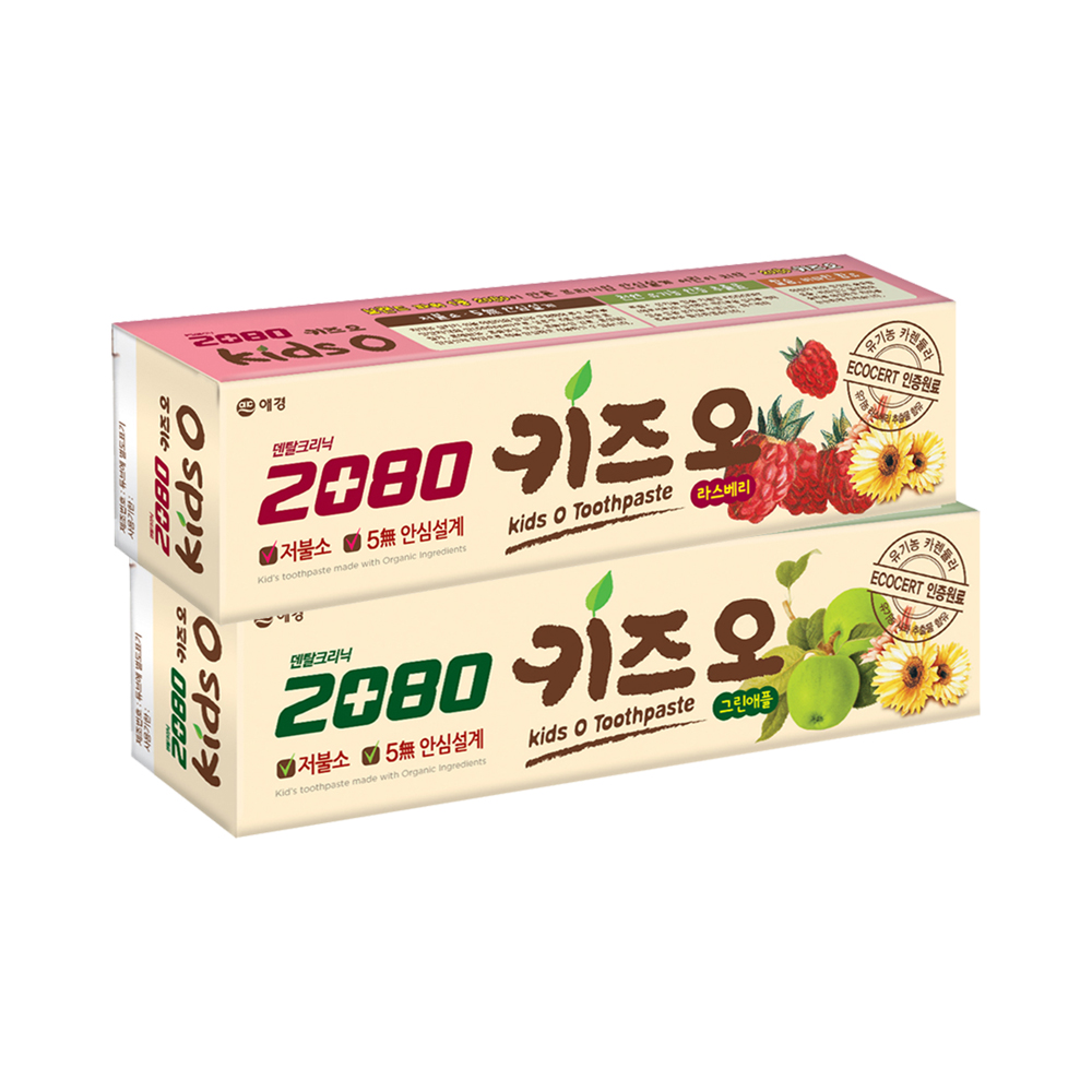 韓國2080 有機兒童牙膏100g(蘋果+莓果) 2入組