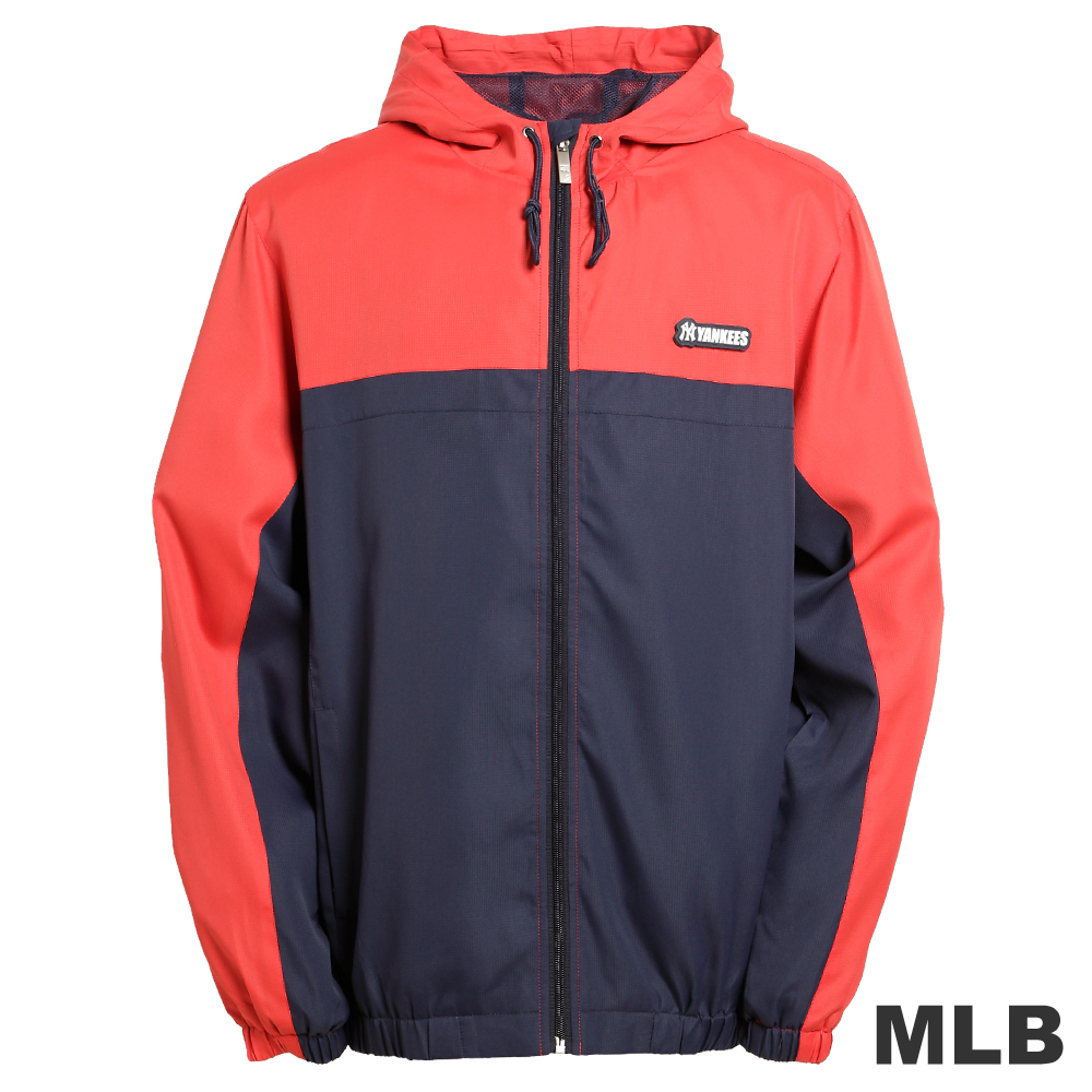 MLB-紐約洋基隊連帽風衣外套-深藍(男)