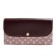 LV M60458  Monogram 棉麻暗釦長夾(咖啡紅) product thumbnail 1