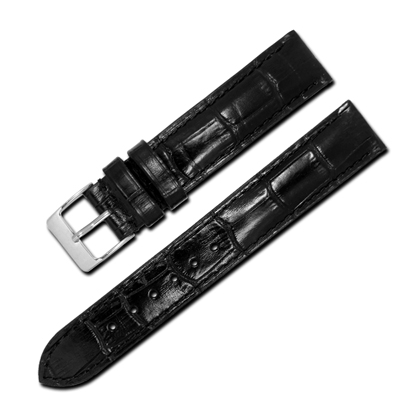 Watchband / 義大利原裝進口壓紋牛皮錶帶-黑色