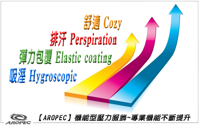 AROPEC 臺灣製造-機能型壓力長袖套 黑