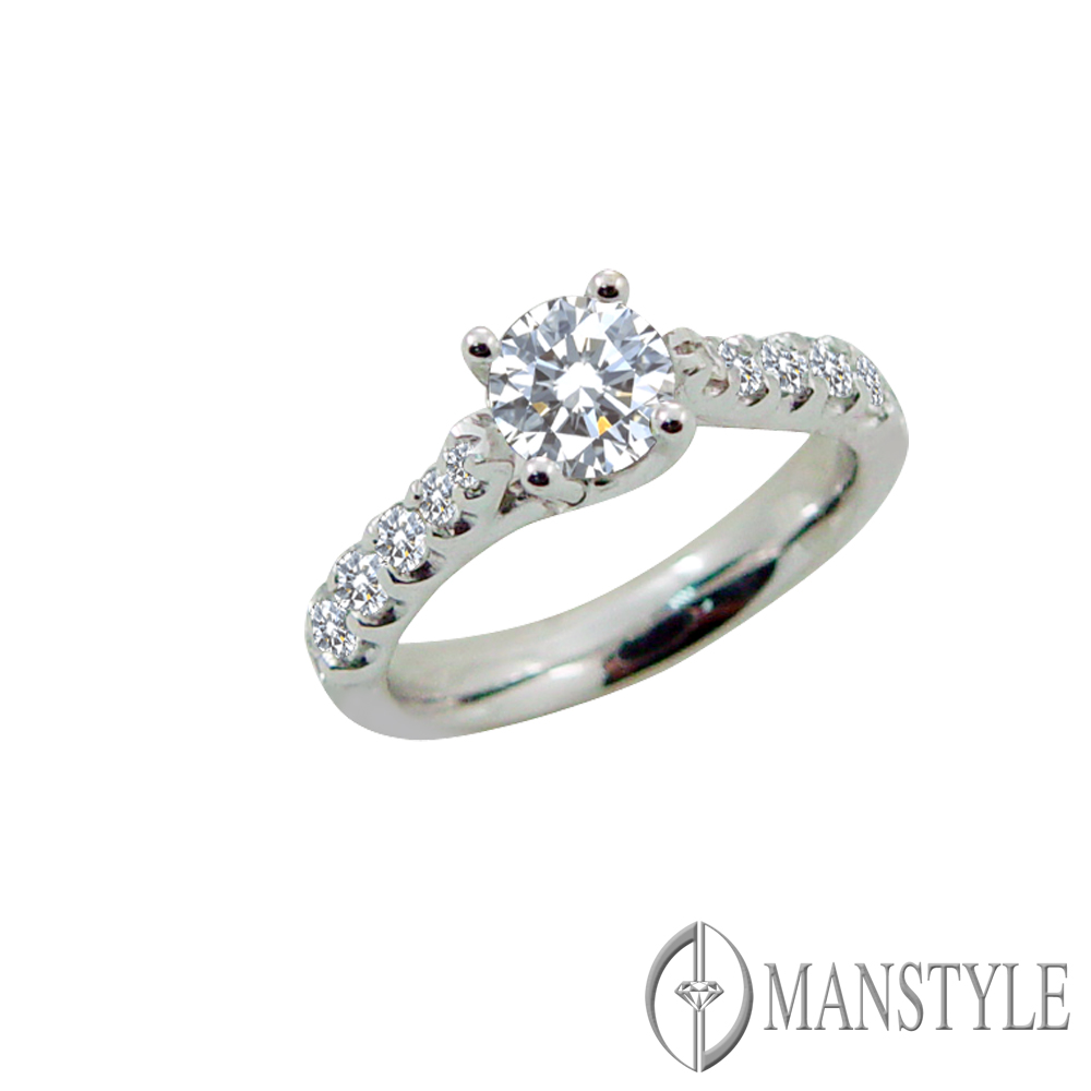 MANSTYLE「仙履奇緣」0.50ct +0.15ct碎鑽 八心八箭鑽戒