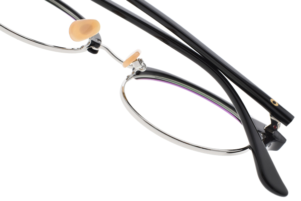 NINE ACCORD眼鏡 復古眉框/黑-銀#LENTOP YURI C04