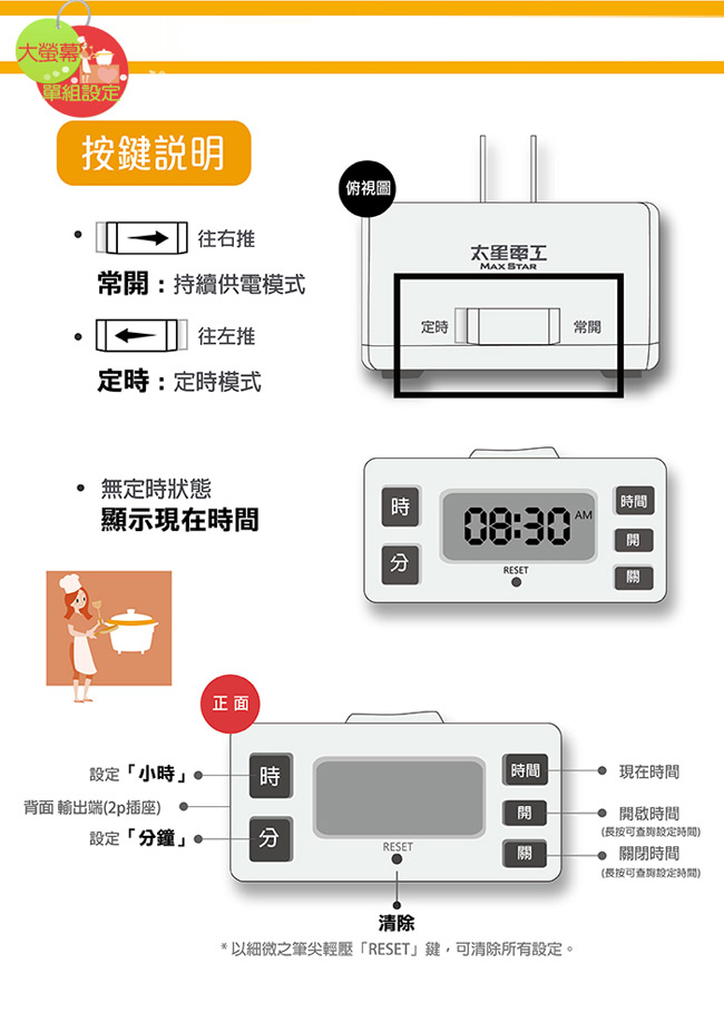 太星電工 精巧數位定時器 OTM326