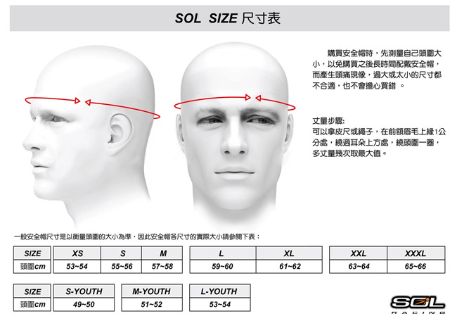 SOL SF-5 全罩式安全帽CHAKRA查克拉系列(白紅)