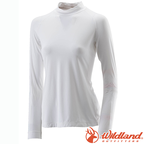 Wildland 荒野 W1691-30白色 女 Tactel長袖抗UV上衣
