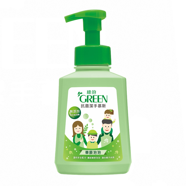 綠的GREEN 抗菌潔手慕斯-草原泡泡500ml*1