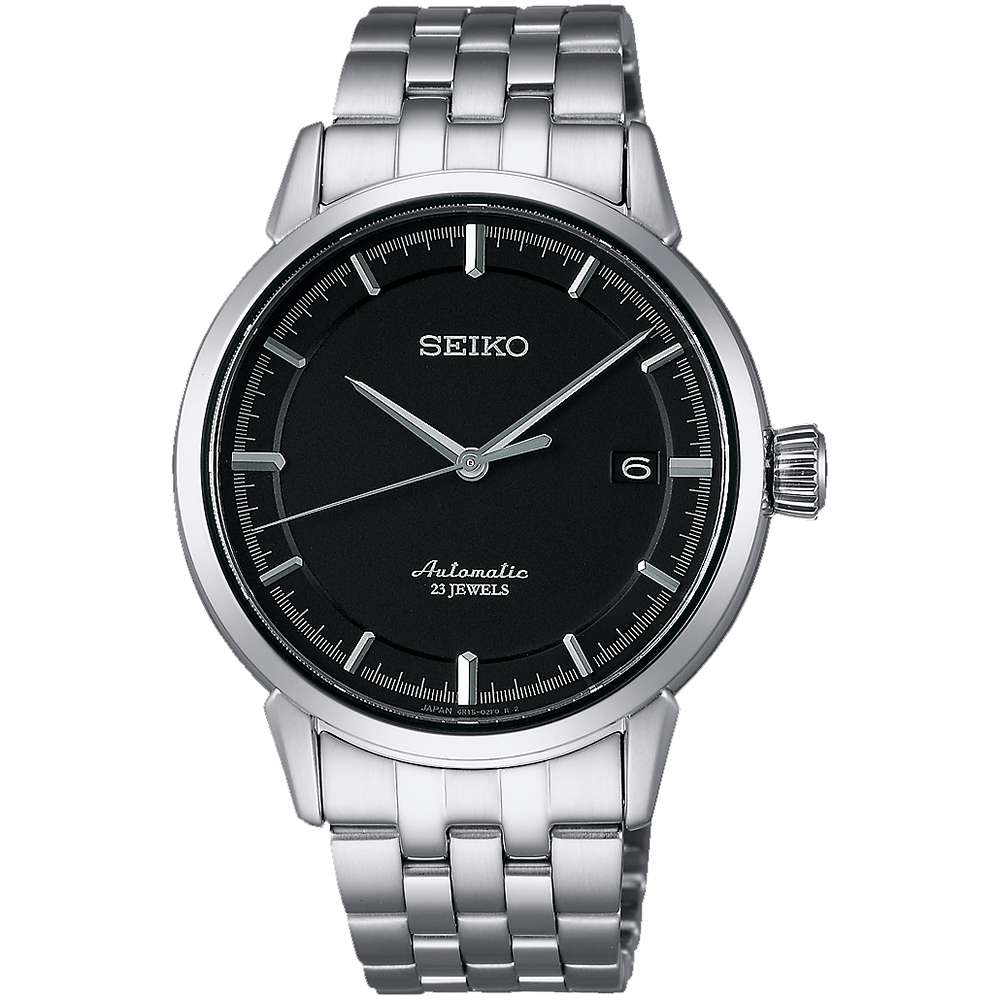 SEIKO Presage 時尚極簡機械腕錶(SARX023J)-黑/39mm