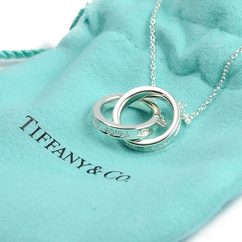 Tiffany&Co. Tiffany1837 簡約刻字連鎖圓環純銀項鍊