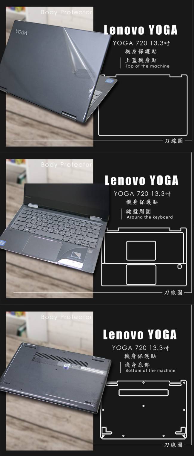 EZstick Lenovo YOGA 720 13 奈米銀抗菌 TPU 鍵盤保護膜