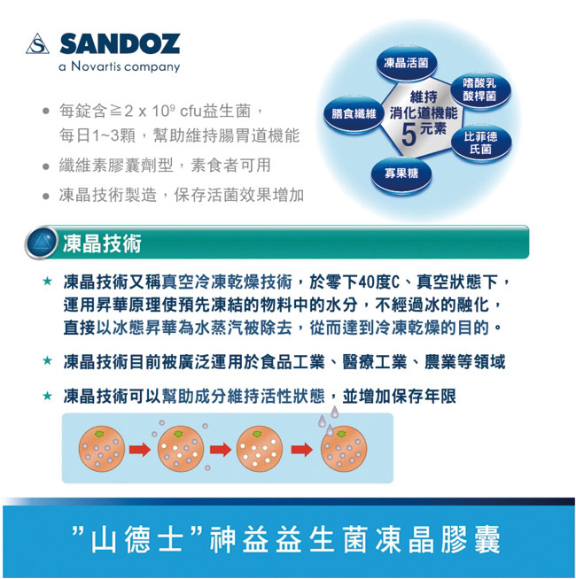 SANDOZ山德士-諾華製藥神益益生菌x2盒(42顆/盒)