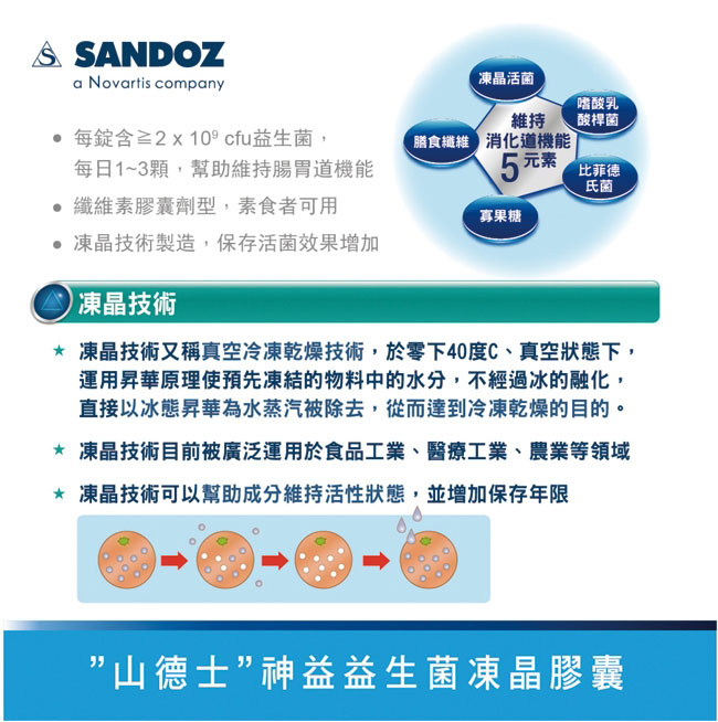 SANDOZ山德士-諾華製藥 即期品神益益生菌x2盒(42顆/盒)