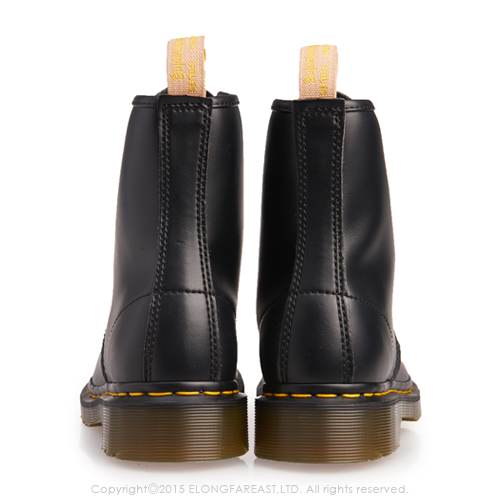 Dr.Martens-經典1460 8孔扁線馬汀靴-女款-黑