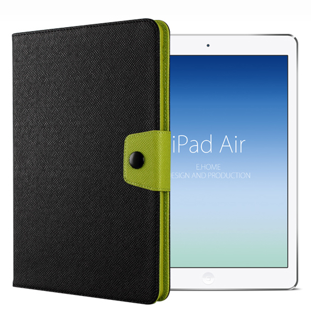 LineQ Apple iPad Air 前磁扣式雙色皮套