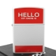 ZIPPO美系-HELLO MY NAME IS？-白色烤漆打火機 product thumbnail 1