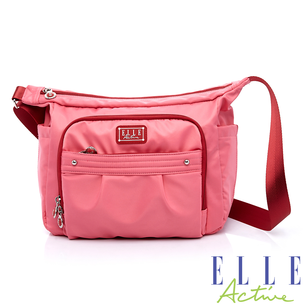 ELLE-優雅隨行系列-側背包(粉紅色)