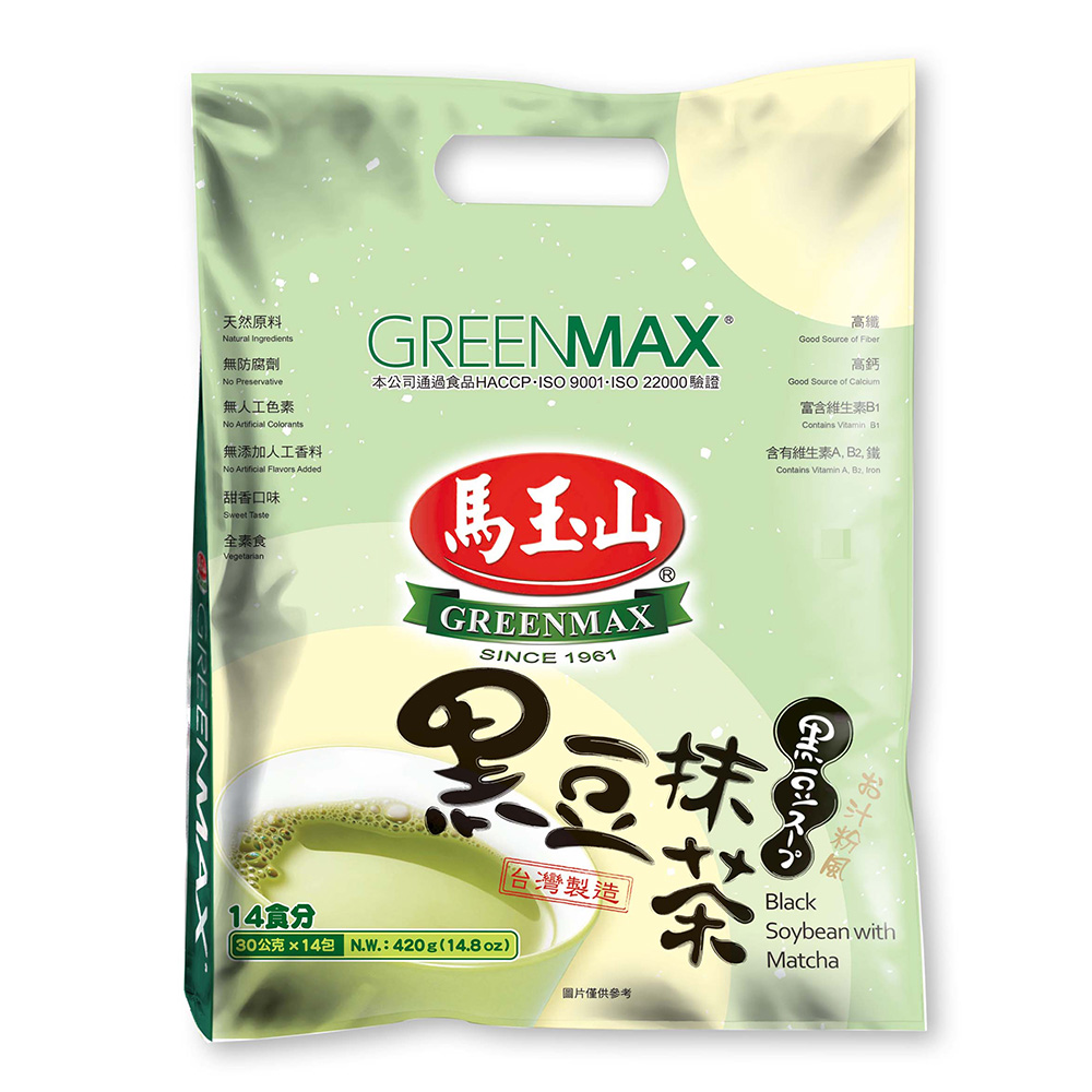 【馬玉山】黑豆抹茶(30gx14入)