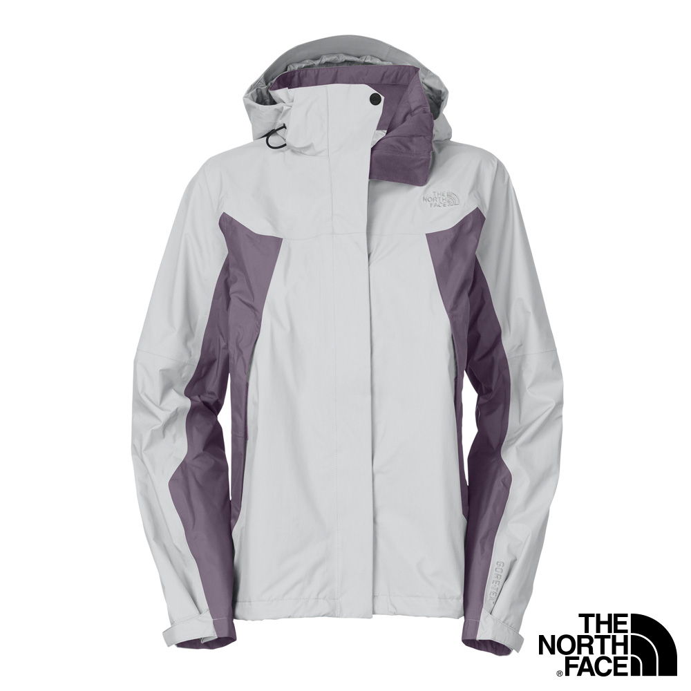 The North Face 女 Gore Tex 防水外套 灰白/灰藍,