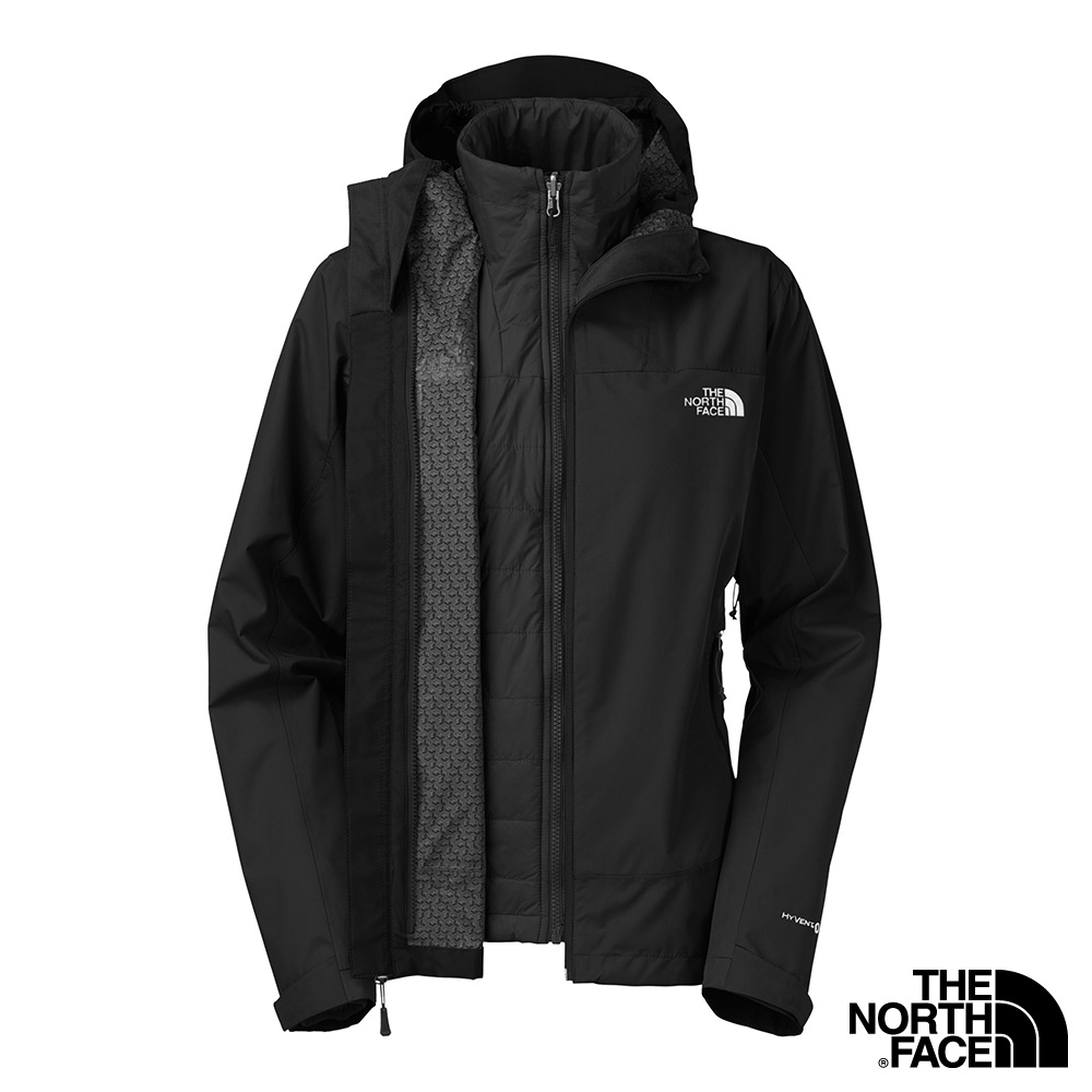 The North Face 女 HV FlashDry 兩件式外套 黑