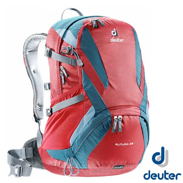 【德國 Deuter】Futura 22 網架式透氣登山背包_漿果紅/深藍