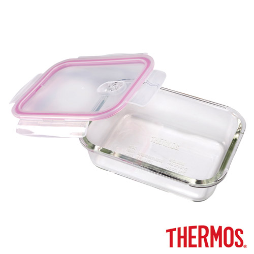 THERMOS 膳魔師 耐熱玻璃保鮮盒1.05L(Z-GFC1050R-PK)