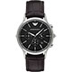 Emporio Armani Classic 都會新貴計時腕錶-黑x咖啡/43mm product thumbnail 1