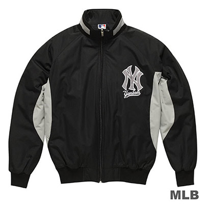 MLB-紐約洋基隊立領棒球外套-黑(男)