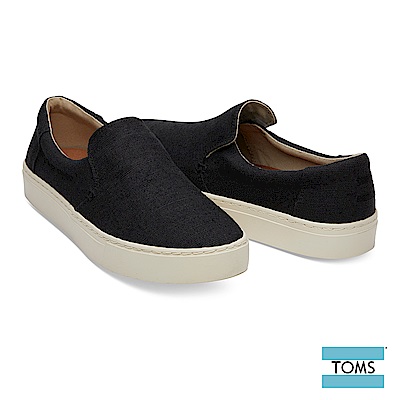 TOMS 純色帆布厚底休閒鞋-男款