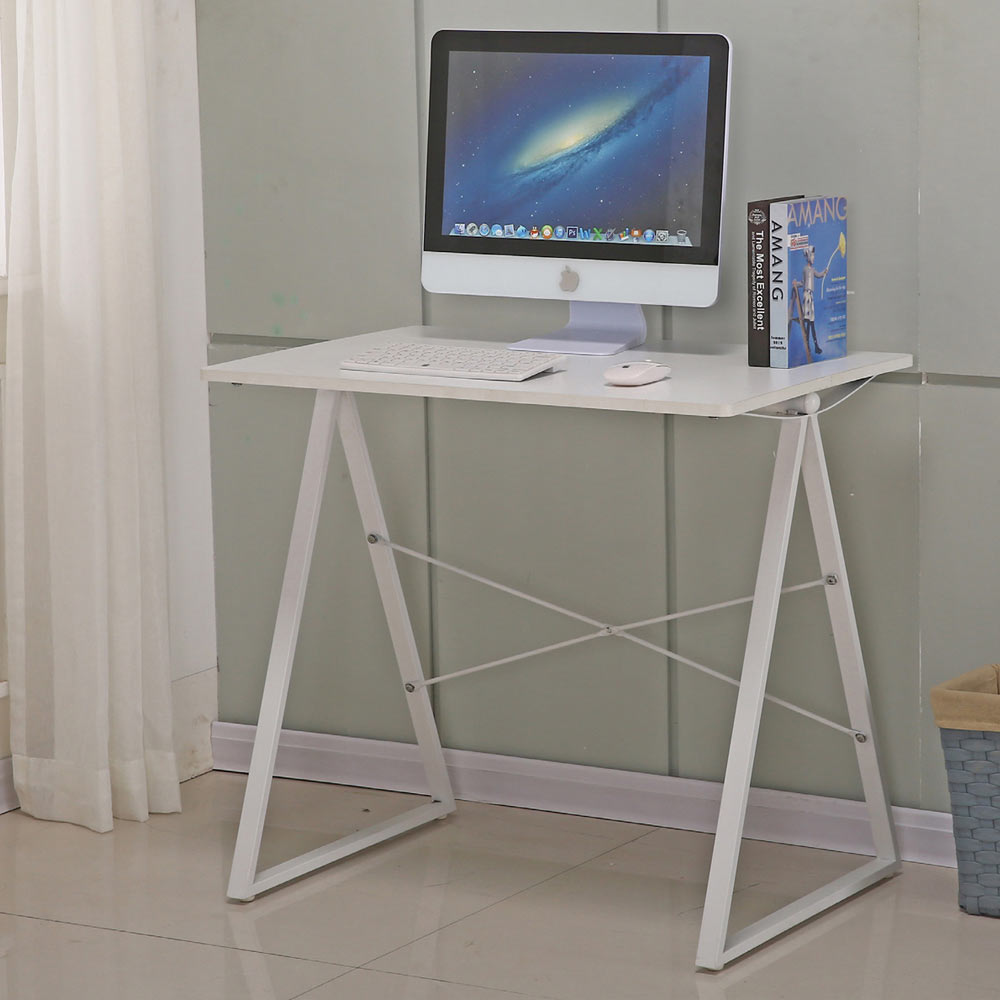 AT HOME - 米典2.6尺白色書桌 80x55x72cm