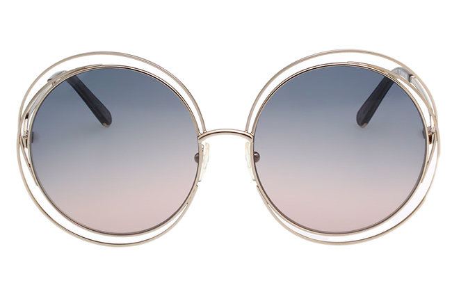 CHLOE金屬大框 太陽眼鏡-金框-雙色鏡片 CE114S-770