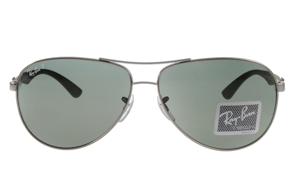 RAY BAN太陽眼鏡 碳纖維/銀-綠#RB8313 004N5