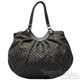 LV M40408 Monogram Fantaisie 小牛皮飾邊圓弧肩背包(木炭色) product thumbnail 1