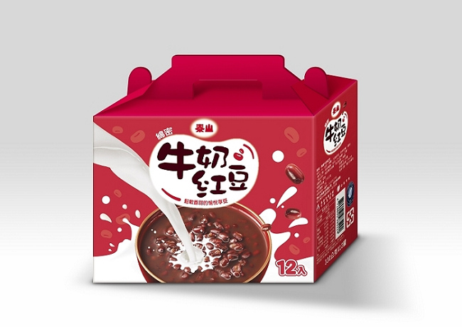 泰山 綿密牛奶紅豆禮盒(330gx12入)