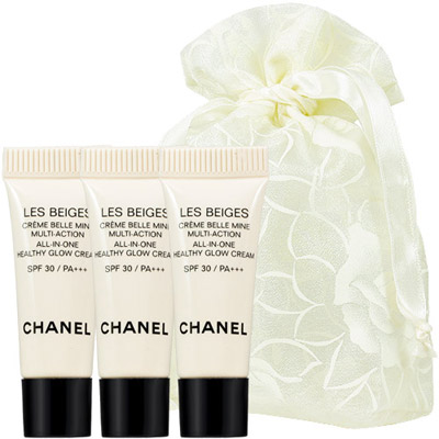 CHANEL 香奈兒 米色時尚全能BB霜(2.5ml)3入旅行袋組