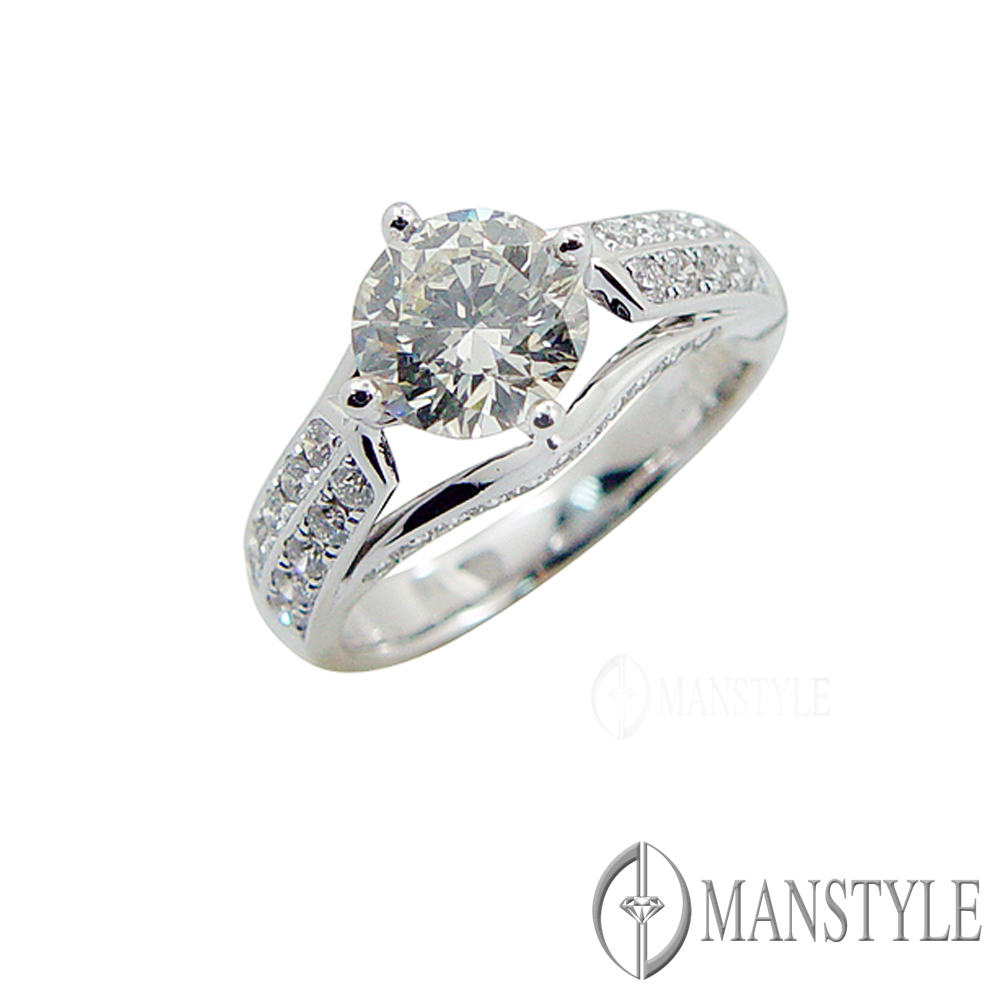 MANSTYLE 「極緻光輝」1.00ct 八心八箭鑽戒