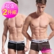 男內褲 天竹纖維輕量透氣四角平口星期男內褲-(黑+咖啡) LOTUS product thumbnail 1