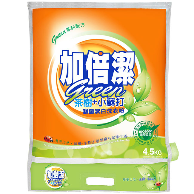 加倍潔 茶樹+小蘇打制菌潔白洗衣粉 4.5Kgx4包/箱