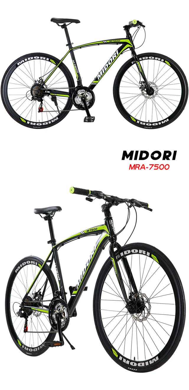 【MIDORI】MRA-7500 高碳鋼碟煞SHIMANO 21速 平把公路車