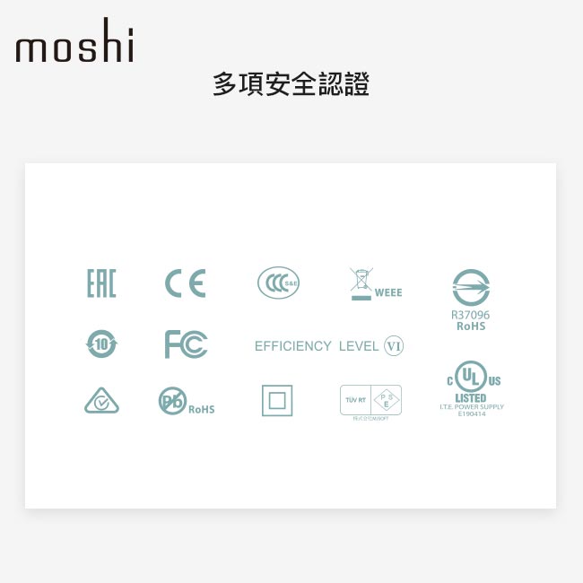 Moshi ProGeo 旅充系列 USB-C 筆電充電器 (65W)